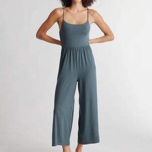 XS Quince Sleeveless Wide-Leg Jumpsuit